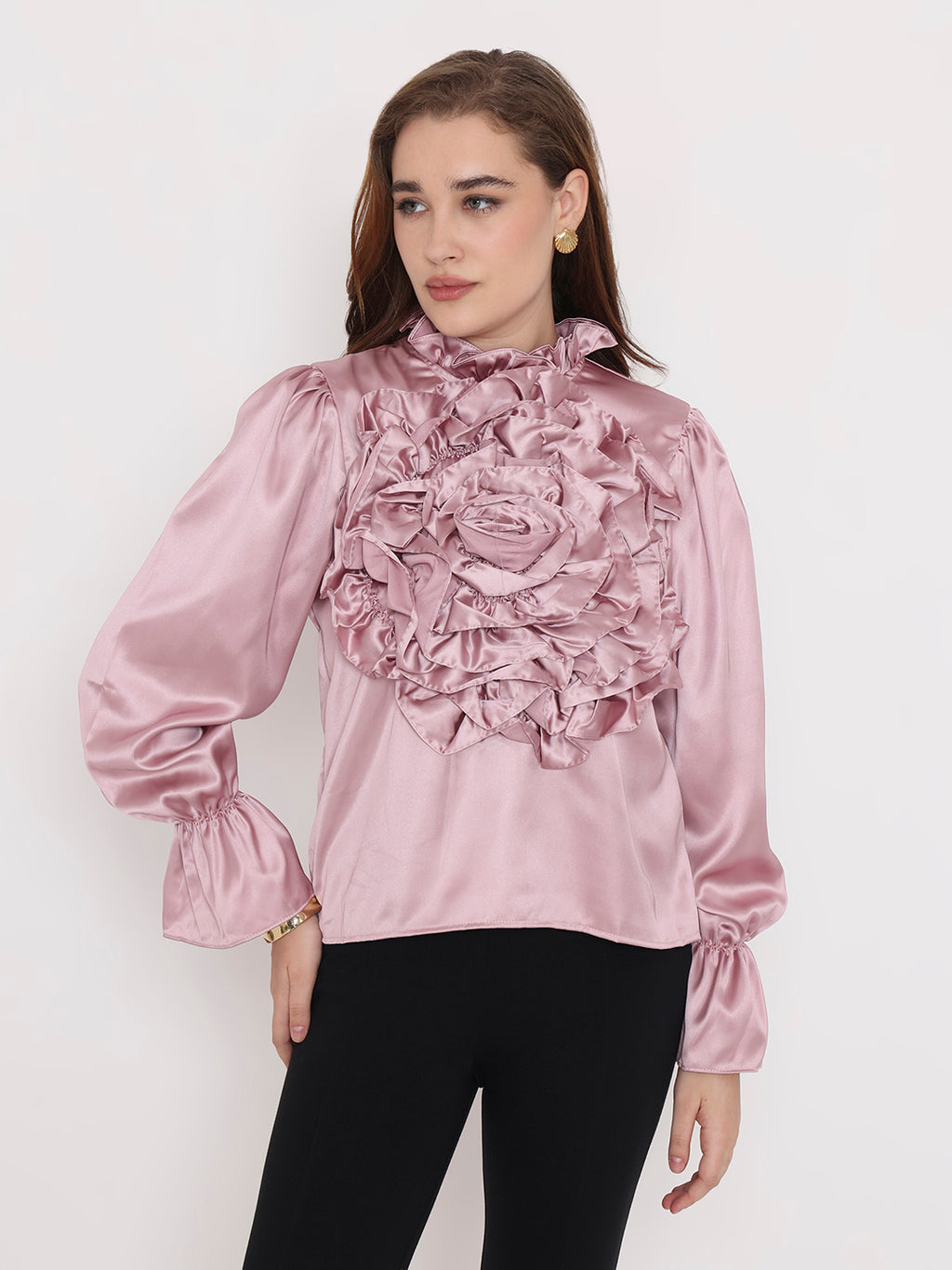 3D Rosette Top