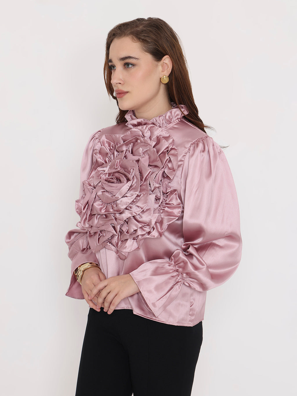 3D Rosette Top