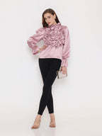 3D Rosette Top