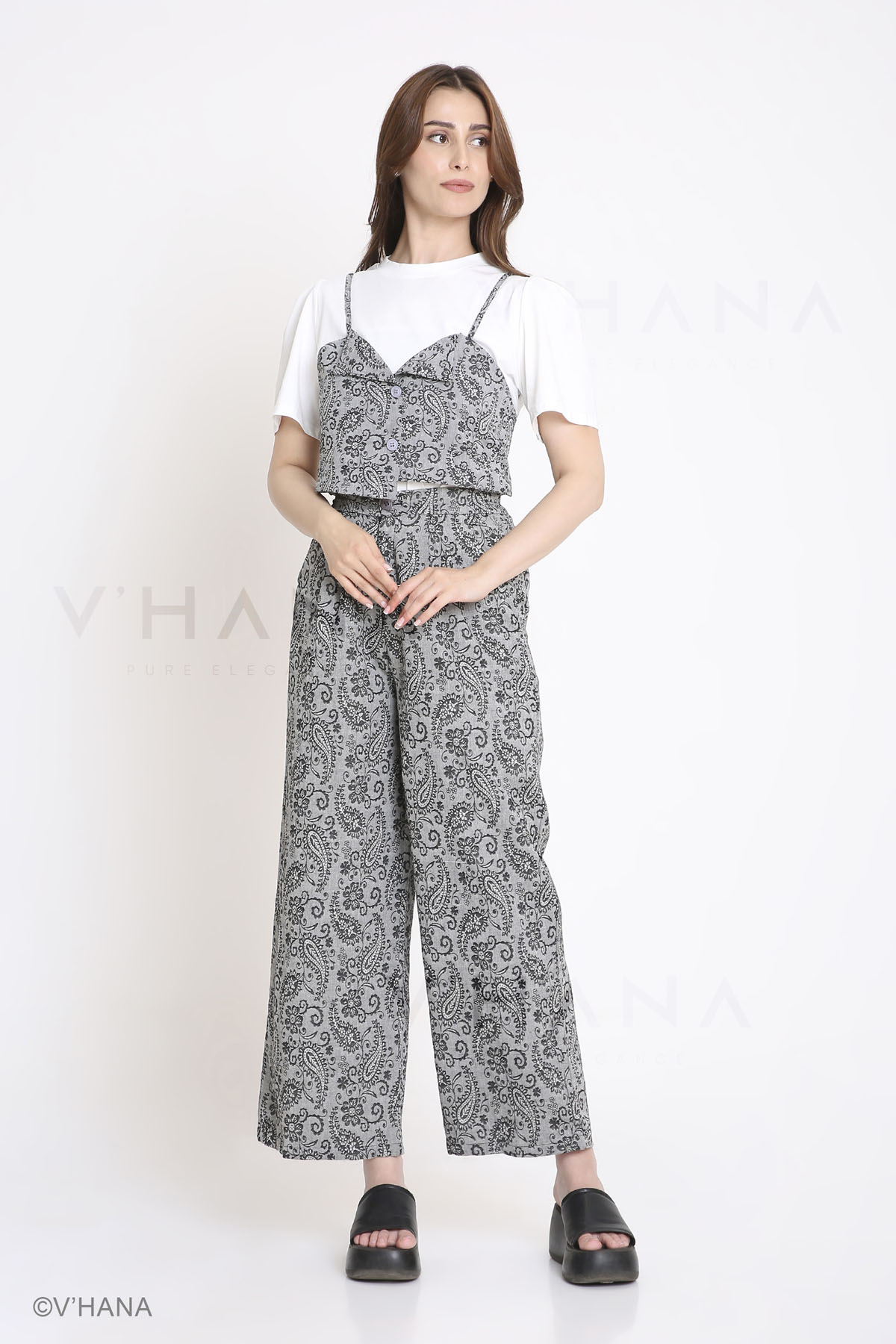 Bohemian Print Co-ord White FS